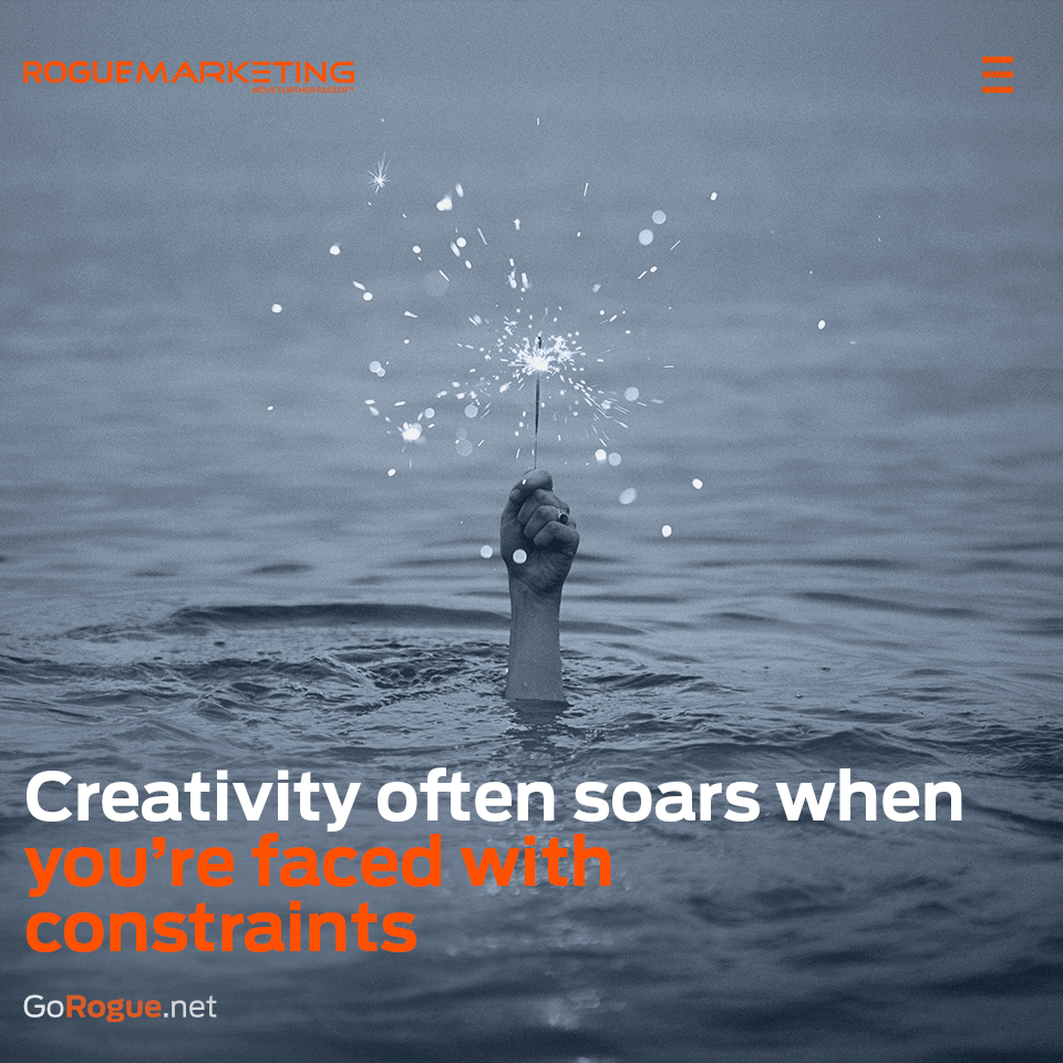 Creativity soars when faced with constraints
