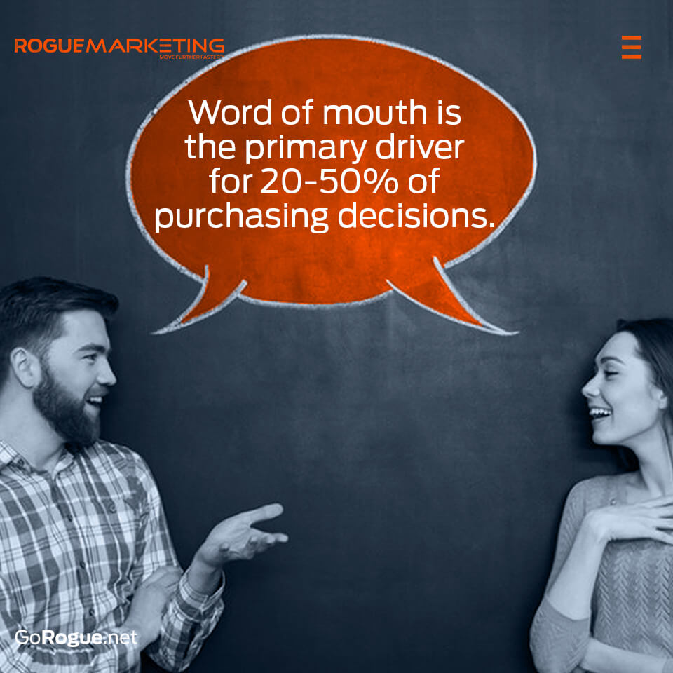 Word of mouth is primary driver